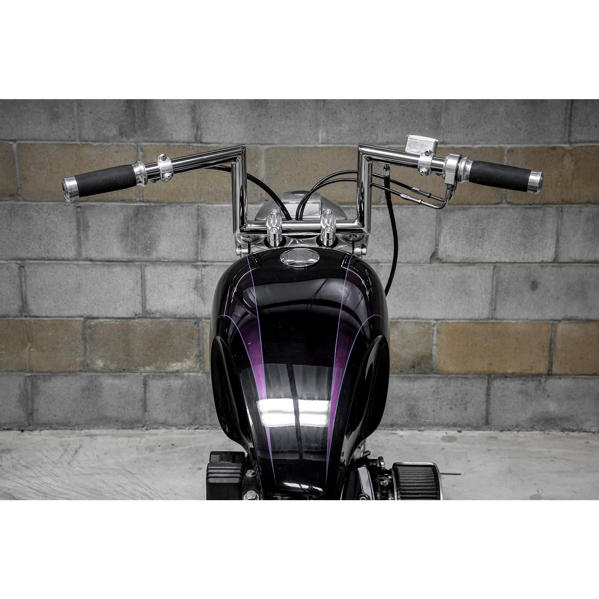 6 Inch Rise Z Bar Handlebars - Cycle Standard 1 Inch - Chrome – Lowbrow ...