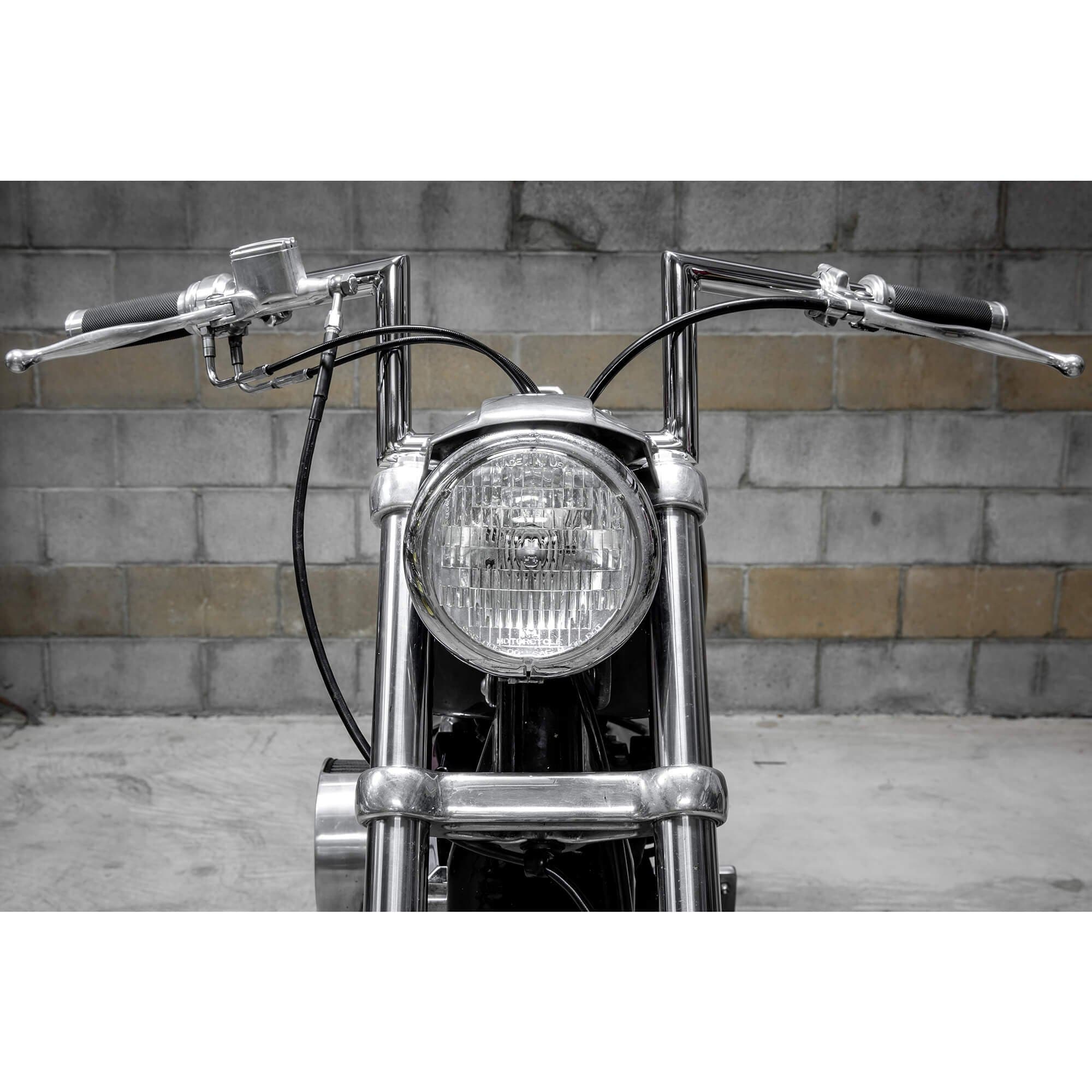 6 Inch Rise Z Bar Handlebars - Cycle Standard 1 Inch - Chrome – Lowbrow ...