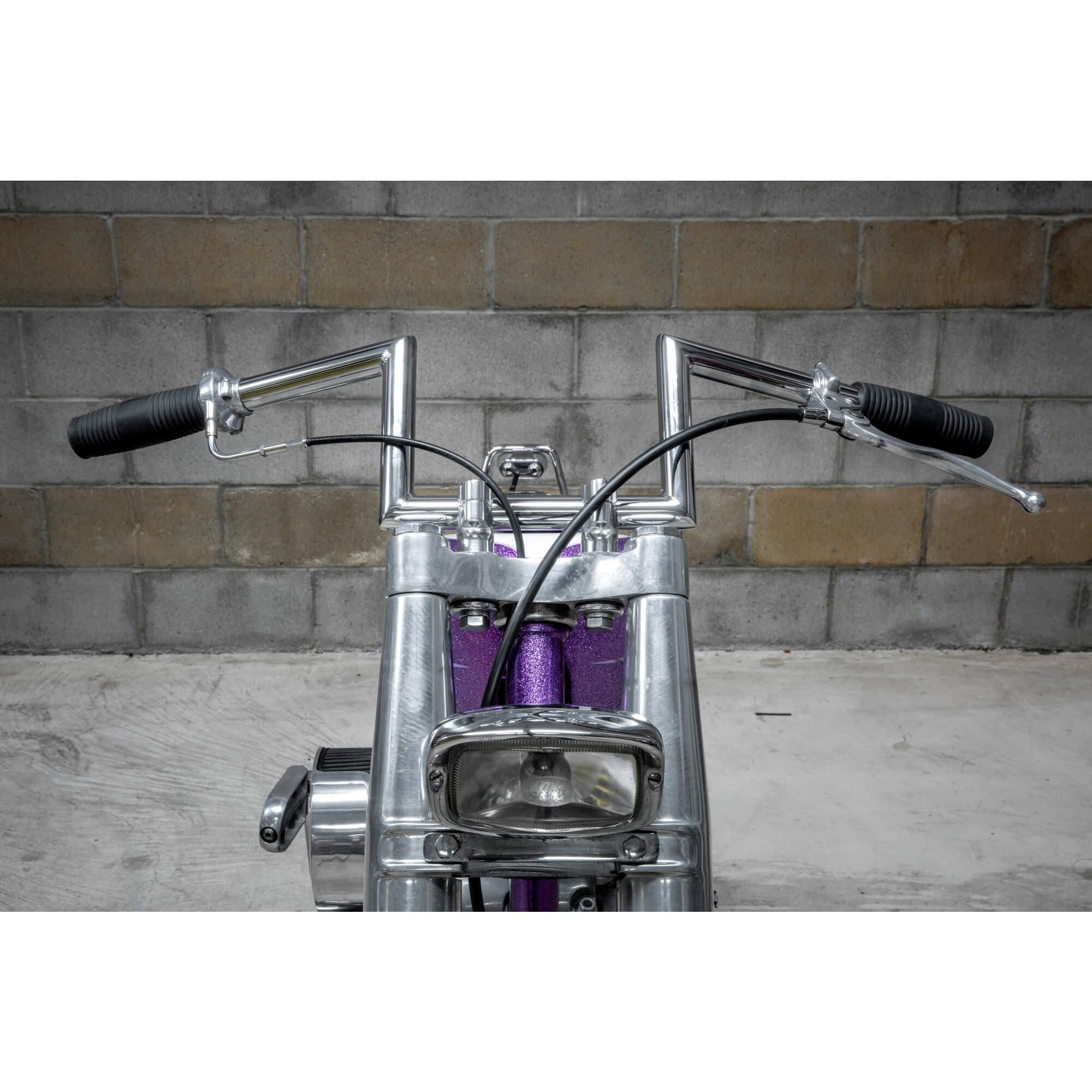 6 Inch Rise Z Bar Handlebars - Cycle Standard 1 Inch - Chrome – Lowbrow ...