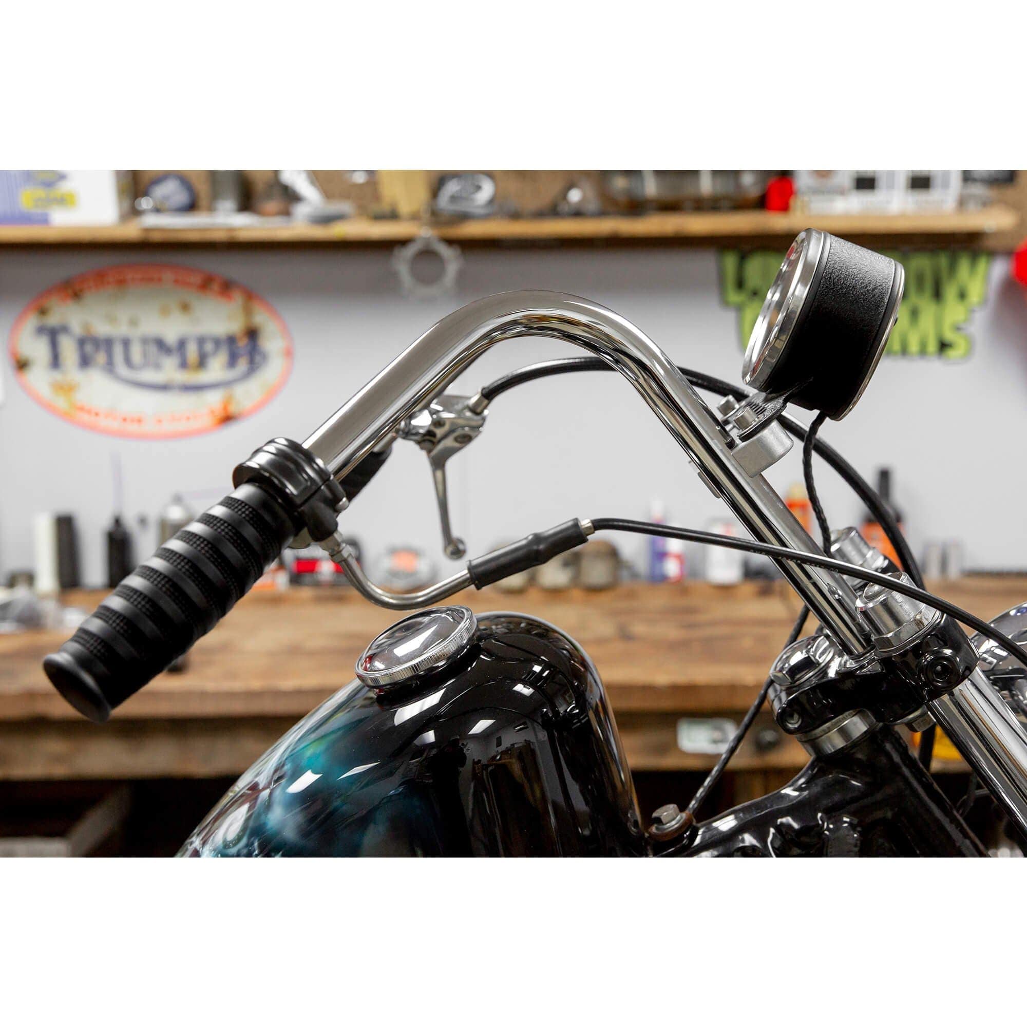 Lowbrow Customs Speedometer Gauge Riser Mount for 1.25 inch T-Bar ...