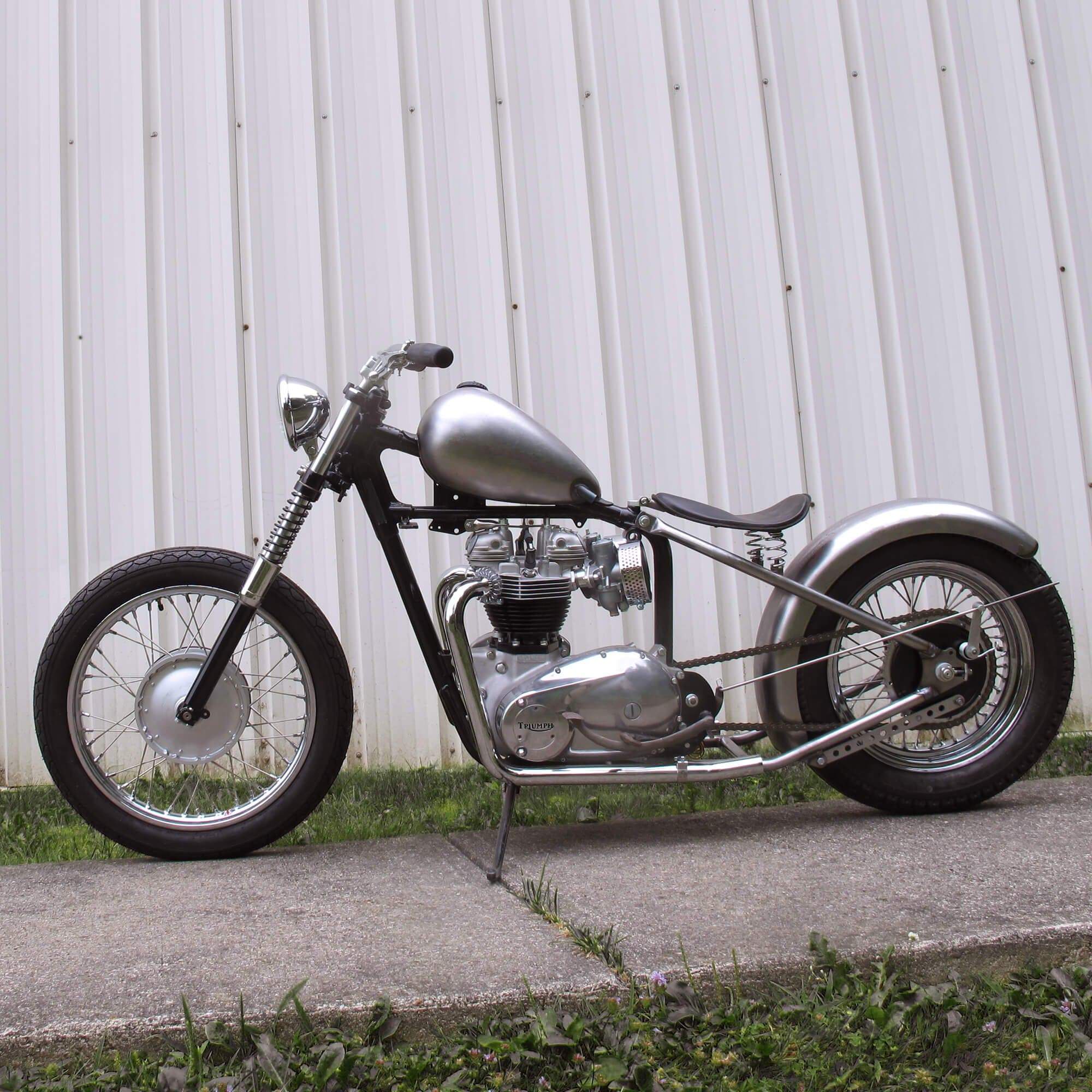 Lowbrow Customs Ovate Axed Gas Tank - Super Narrow - 1.6 gallon