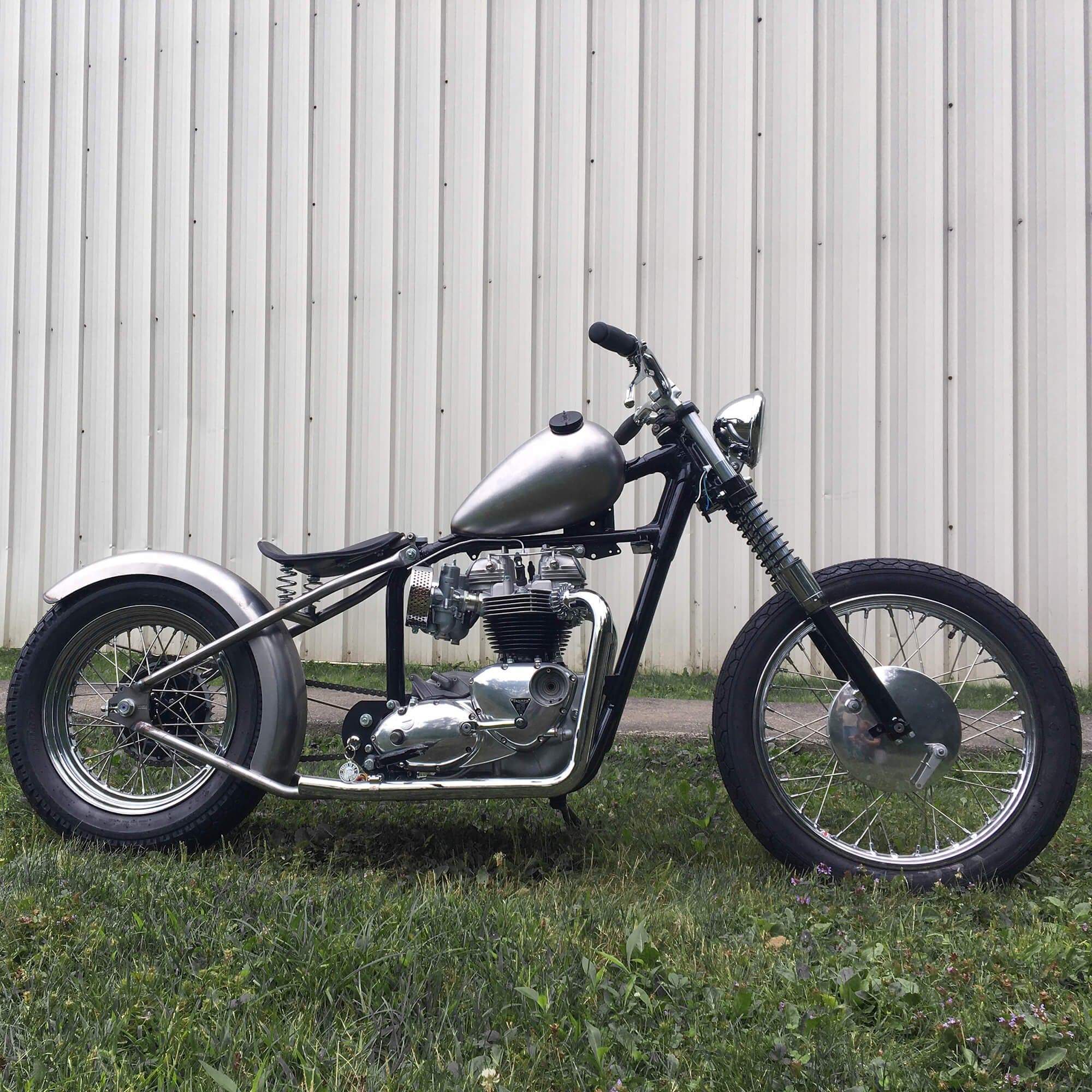 Lowbrow Customs Ovate Axed Gas Tank - Super Narrow - 1.6 gallon