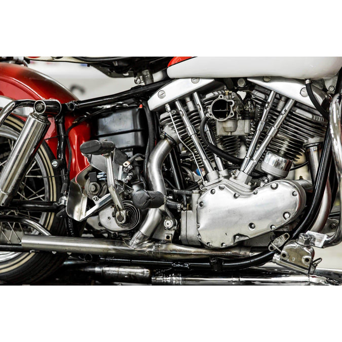 Exhaust Pipe Set 1966-1969 Harley-Davidson Generator Shovelhead FL FLH 74 ci - Bare Steel