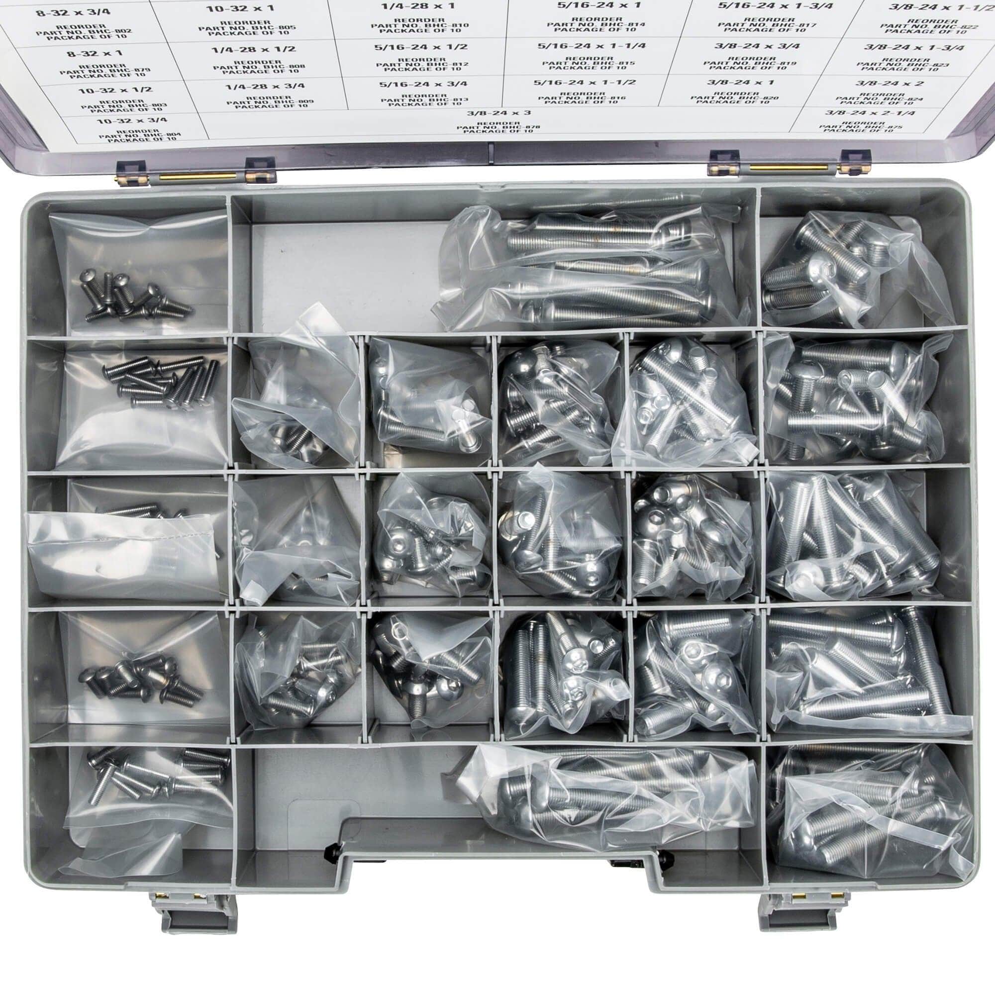 3/8-24 x 1 Button Head Socket Cap Screw, Allen Socket Drive, 18-8 Stainless Steel, Full Thread - Quantity 10 - by Fastener Depot, LLC 3/8-24 x 1 Button Head Socket Cap Screw, Allen Socket Drive, 18-8 Stainless Steel, Full Thread - Quantity 10 - by Fastener Depot, LLC