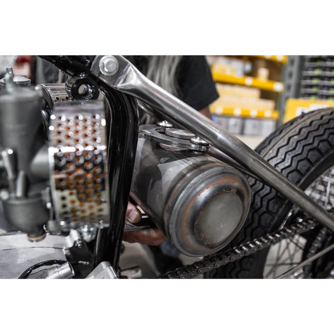 Rubber Mount Bracket Kit for Lowbrow Oil Tanks - for 500 / 650 c.c. unit Triumph Motorcycles - Aluminum Washers