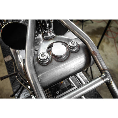 Rubber Mount Bracket Kit for Lowbrow Oil Tanks - for 500 / 650 c.c. unit Triumph Motorcycles - Brass Washers