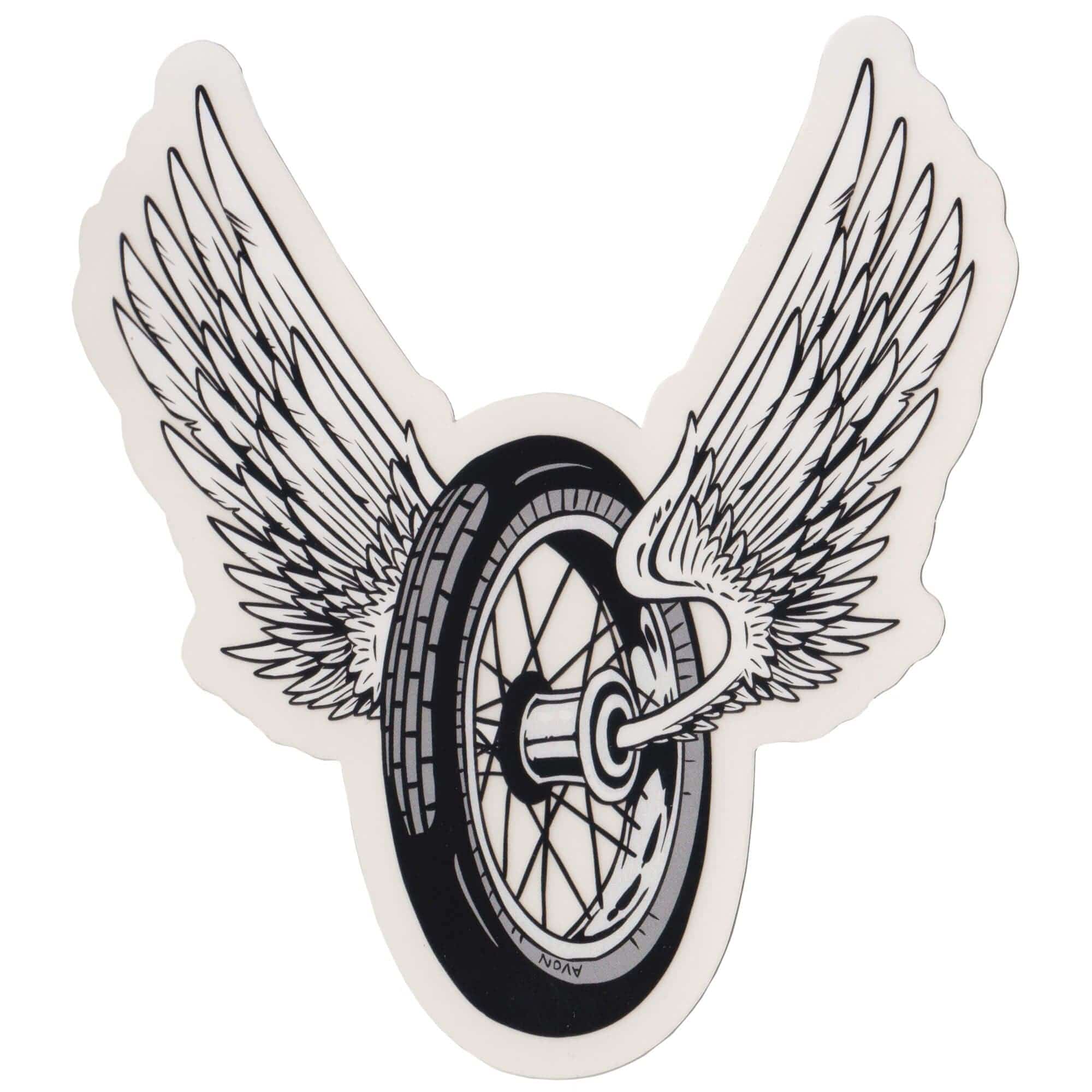 Lowbrow Customs Winged Wheel Sticker - Large