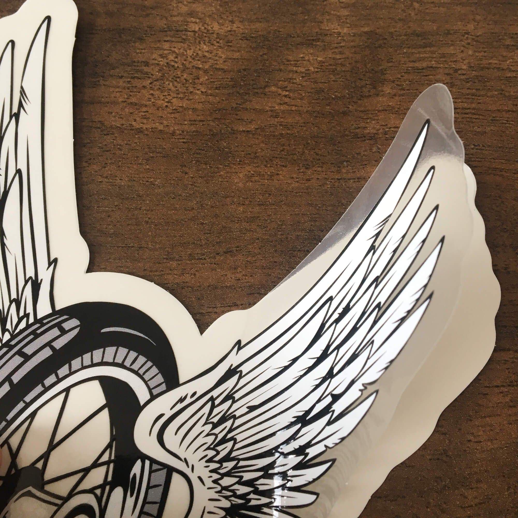 Lowbrow Customs Winged Wheel Sticker - Large