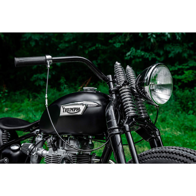 Springer Headlight 1936 - 1954 Harley-Davidson - Black with Chrome Bezel - 12 volt