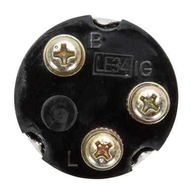 3 position Ignition Key Switch Replaces Harley-Davidson OEM #71425-77 - Black Body / Black Bezel