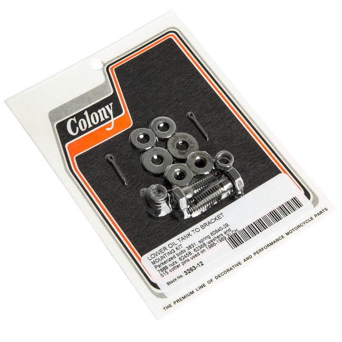 #3263-12 Lower Oil Tank To Bracket Mounting Kit 1966-1969 Harley-Davidson XLCH - Parkerized