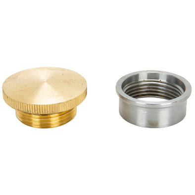 Brass Gas / Oil Filler Cap with Weld-In Steel Bung - Unvented