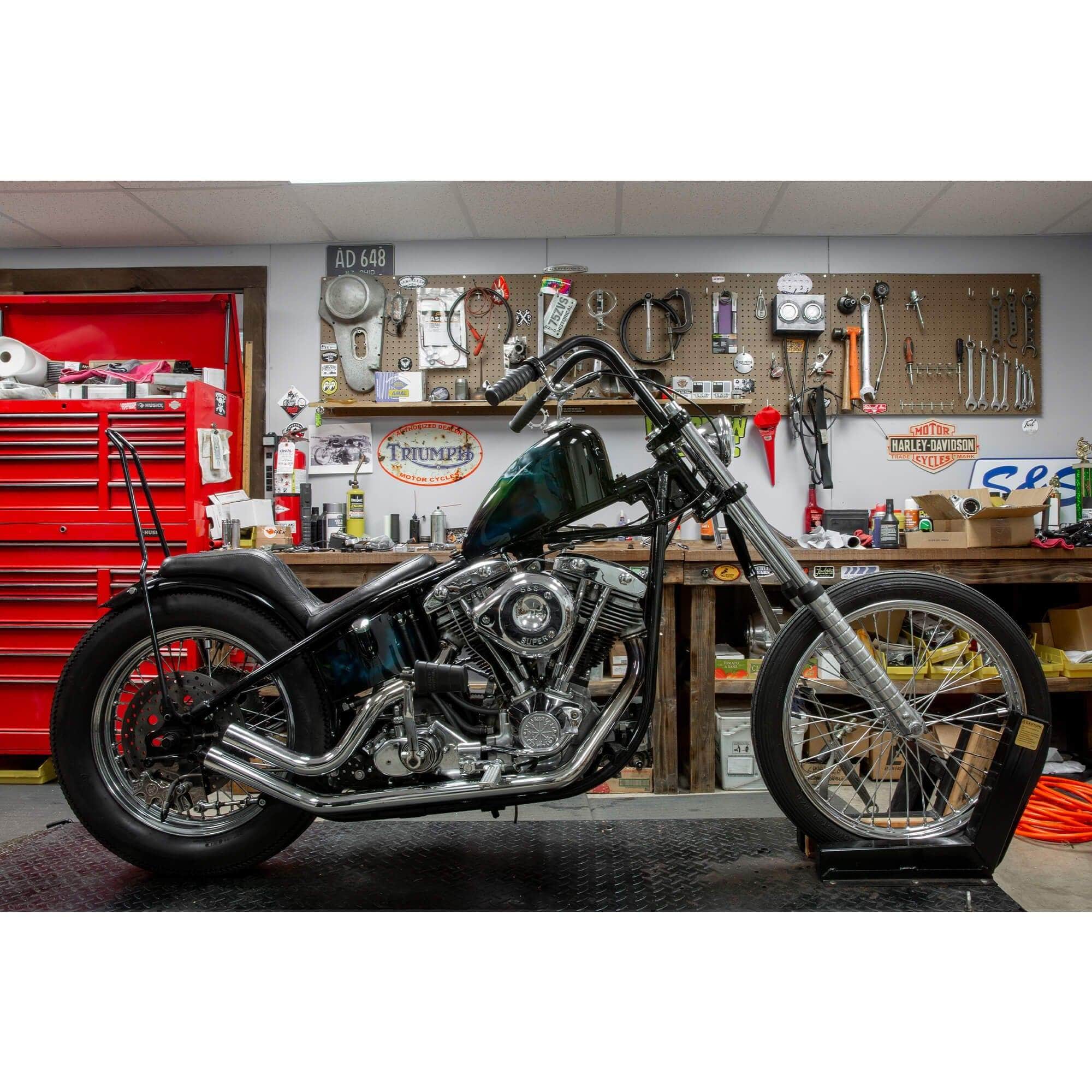 Lowbrow Customs Narrow Rabbit Ears Handlebars - 1 inch - Black