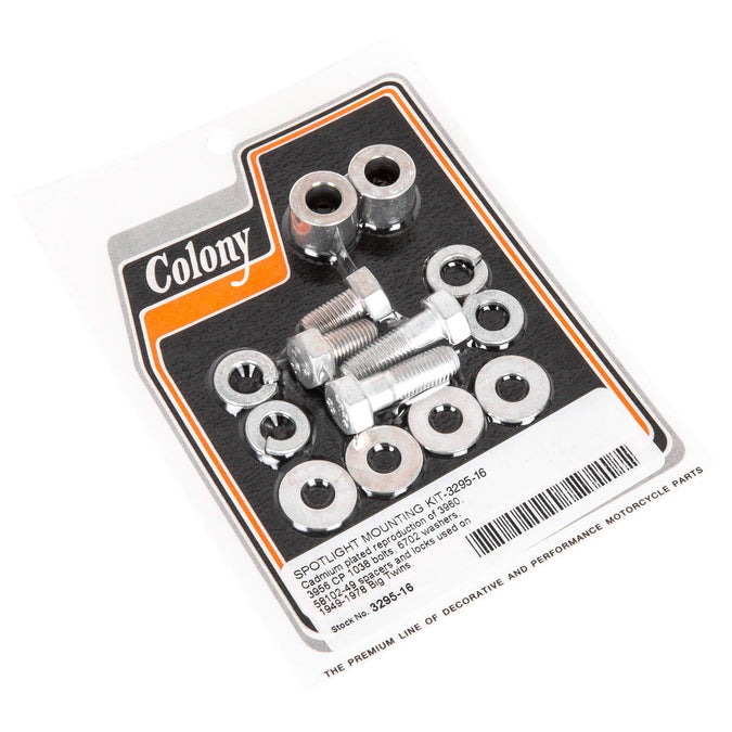 #3295-16 Spotlight Mounting Kit 1949-1978 Harley-Davidson Big Twins - CAD Plated