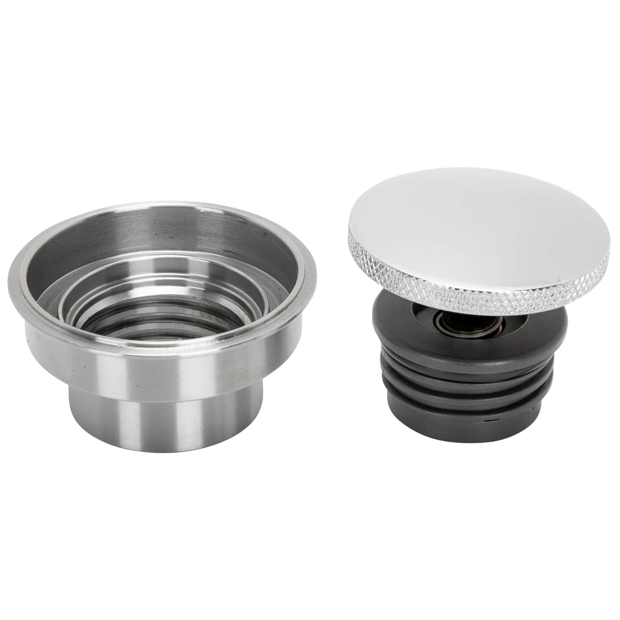 Cycle Standard Custom Flush Mount Chrome Pop-Up Gas Cap and Weld