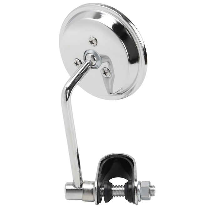 Round Motorcycle Mirror - Clamp On - Chrome