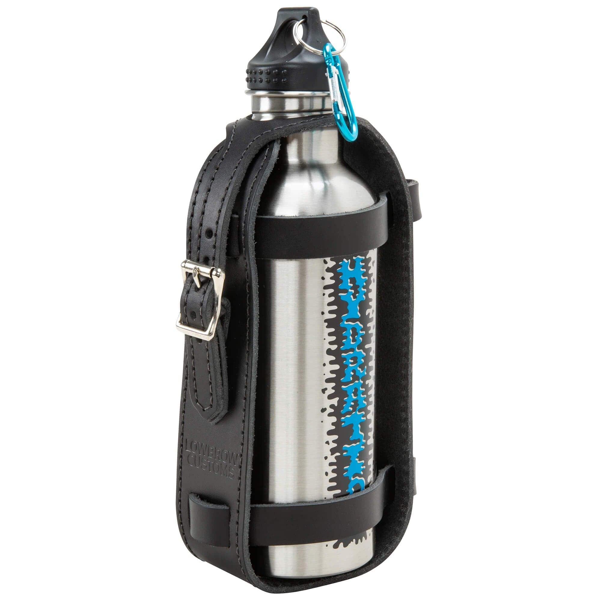 Lowbrow Customs Stainless Steel Water Bottle and Black Carrier 2.0