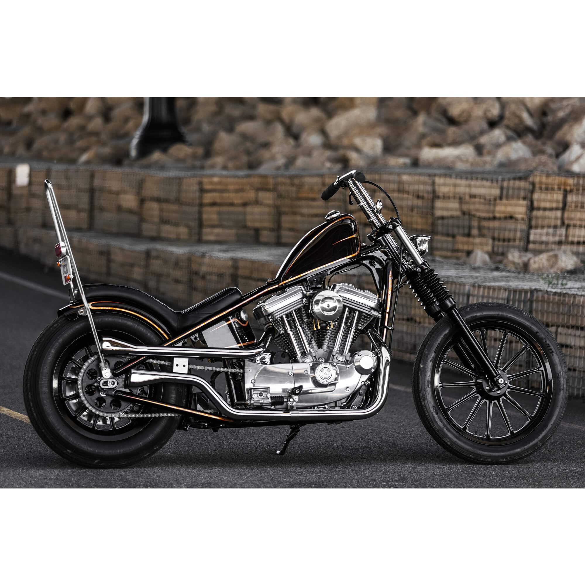 Custom Hardtail Lowbrow Customs Weld-On Hardtail Frame for 1982-2003 Harley-Davidson ...