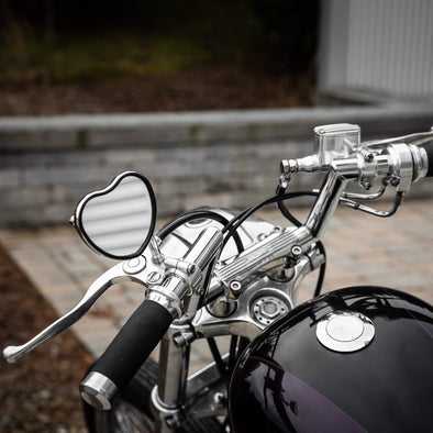 Heartthrob Motorcycle Mirror - Clamp On - Chrome