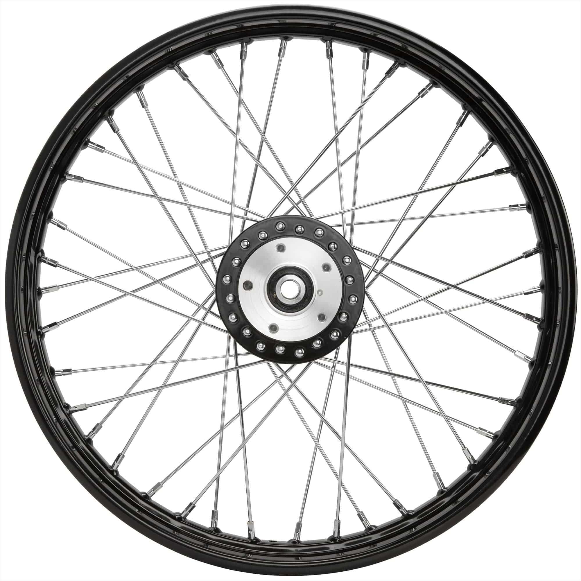 Mid-Usa 21 x 2.15 Black Complete Front Wheel fits Harley-Davidson