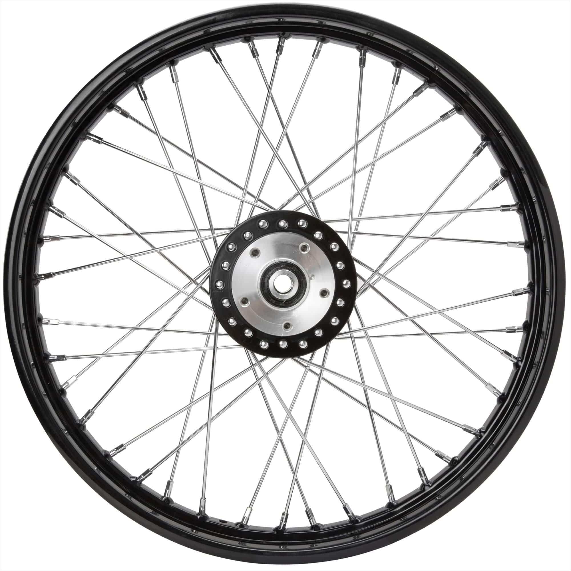 Mid-Usa 21 x 2.15 Black Complete Front Wheel fits Harley-Davidson