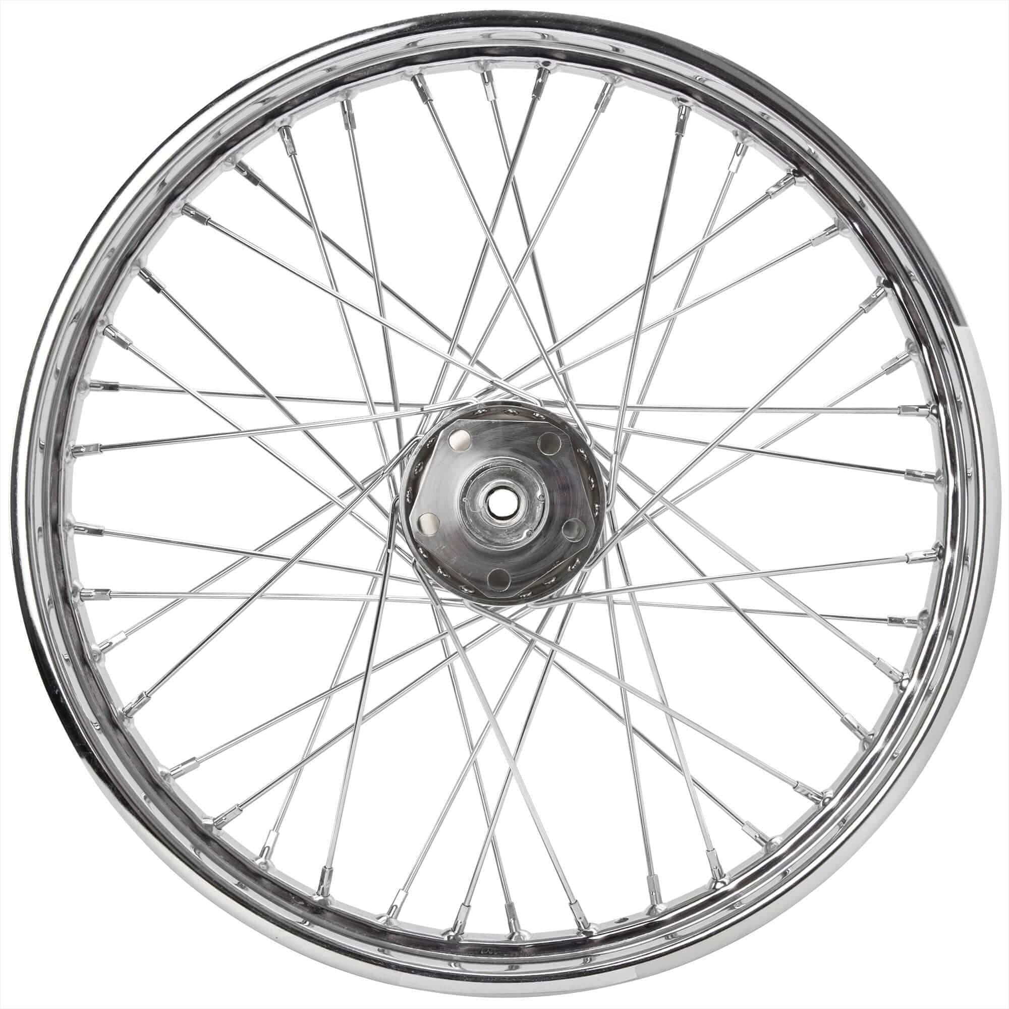 Mid-Usa 21 x 2.15 Chrome Complete Front Wheel fits Harley-Davidson