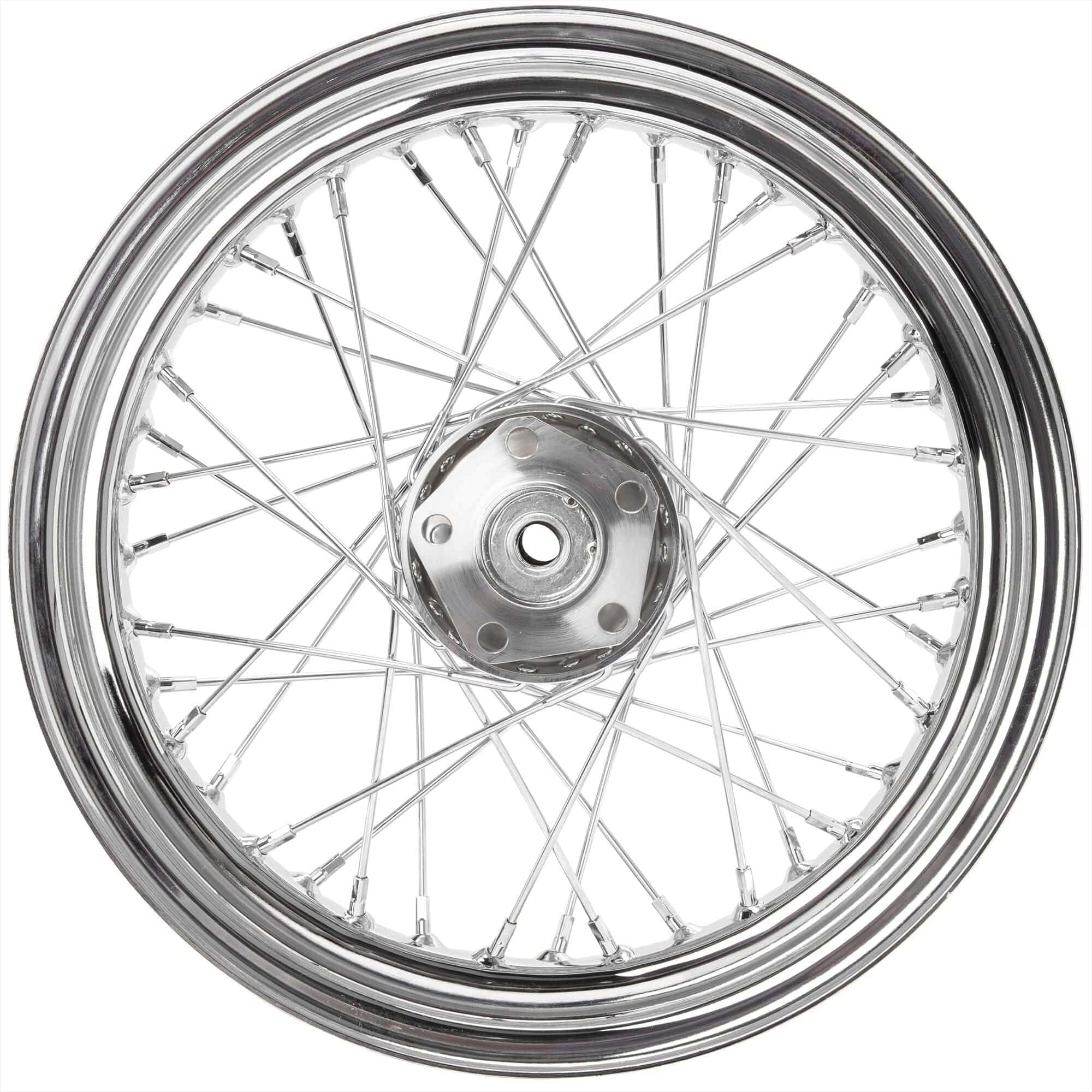 Mid-Usa 16 x 3.00 Chrome Complete Front / Rear Wheel fits Harley ...