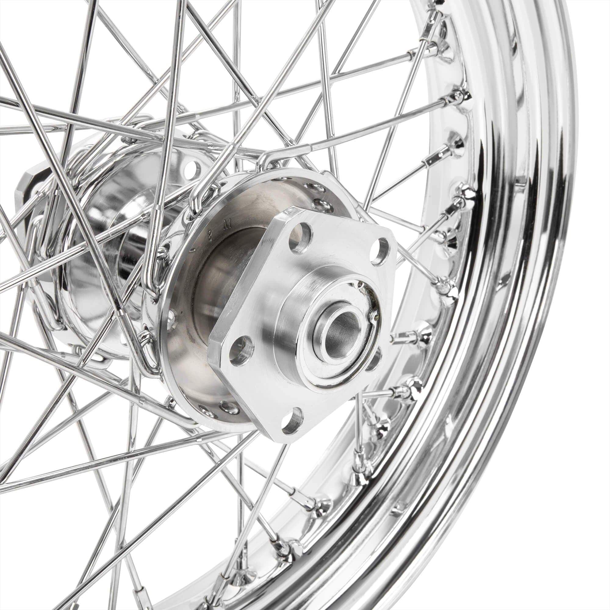 Mid-Usa 16 x 3.00 Chrome Complete Front / Rear Wheel fits Harley