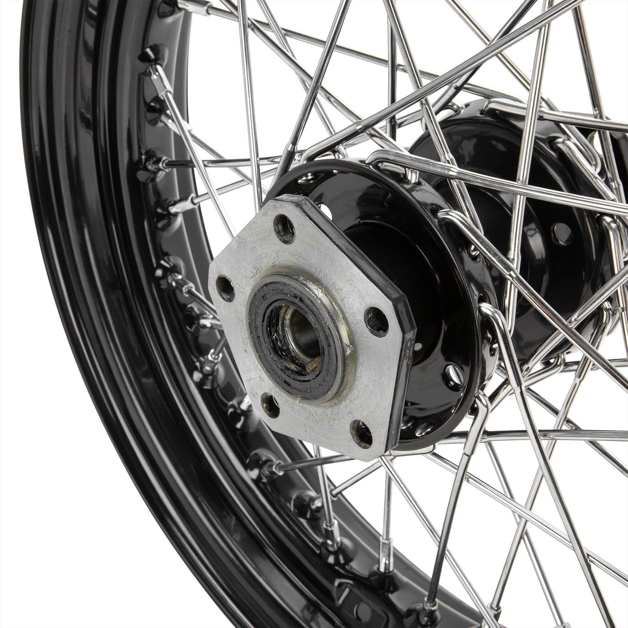 Mid-Usa 16 x 3.00 Black Complete Rear Wheel fits all Harley