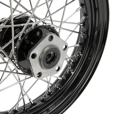 16 x 3.00 Black Complete Rear Wheel fits all Harley-Davidson 1979-1999