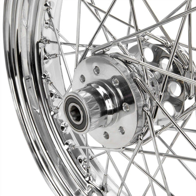 16 x 3.00 Chrome Complete Rear Wheel fits Harley-Davidson Sportster 1955-1978 (drum brake)