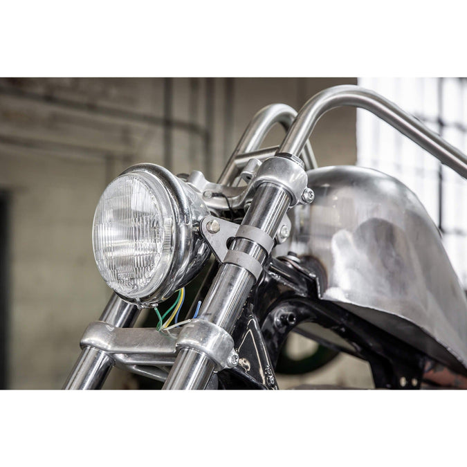 Side Mount Headlight Bracket Set for Harley 35mm Narrow Glide Front Forks