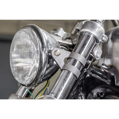 Side Mount Headlight Bracket Set for Harley 39mm Narrow Glide Front Forks