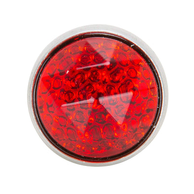 Glass License Plate Prism Reflector - Red