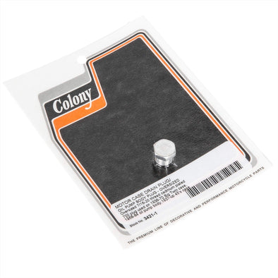 #3421-1 Oversized Motor Case Drain Plug 1936-1970 Harley-Davidson Big Twin Cases 1937-Up 45 Cases 1968-1984 Oil Pump Body - CAD Plated