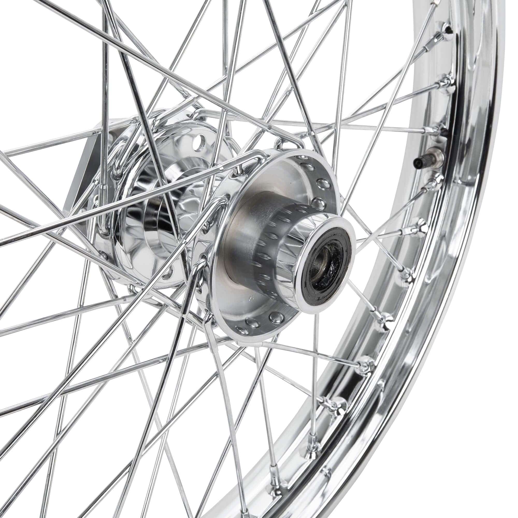 Mid-Usa 21 x 2.15 Chrome Complete Front Single Flange Wheel Harley