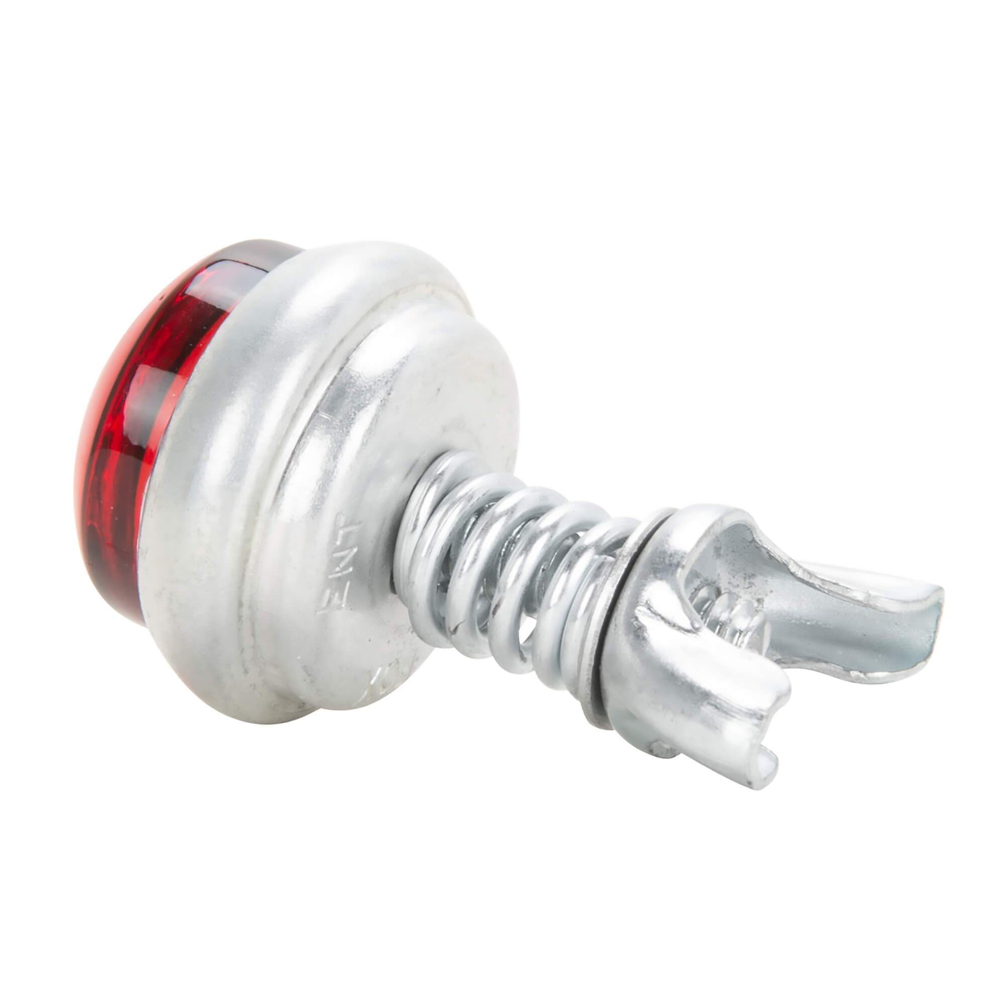 4-Pack Red Motorcycle License Plate Reflector Bolts – Reflective Caps & Screws – Universal Fit
