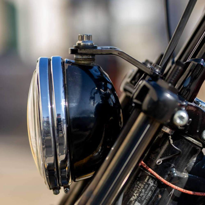 Bare-Bones Headlight Mount for 39mm Harley-Davidson Front Ends - Black