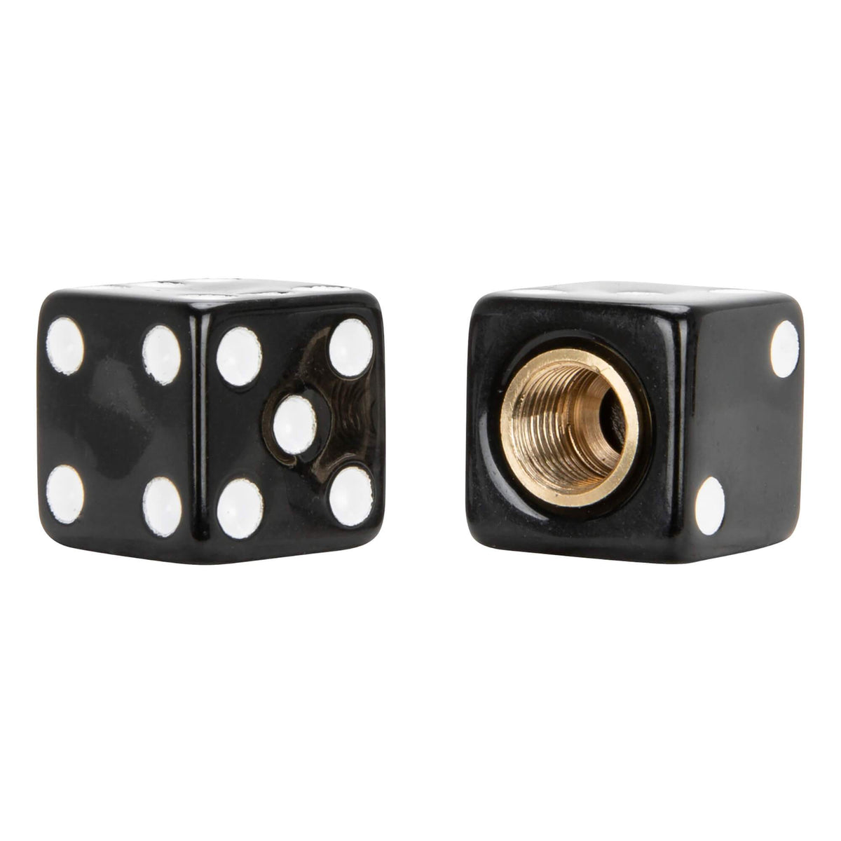 Mooneyes Dice Air Valve Caps Black Lowbrow Customs