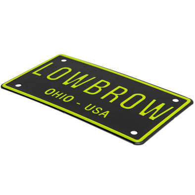 LOWBROW Stamped Aluminum Bicycle License Plate