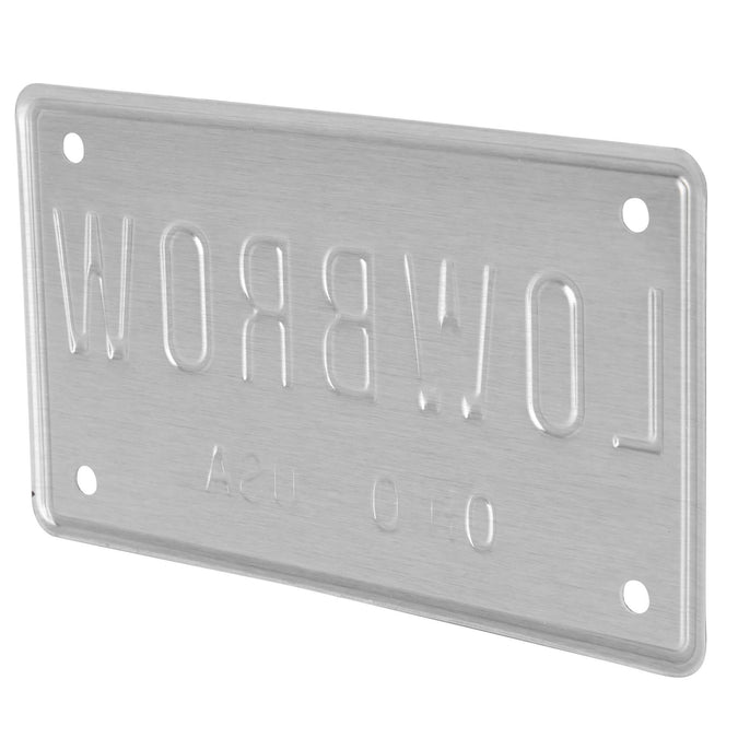 LOWBROW Stamped Aluminum Bicycle License Plate
