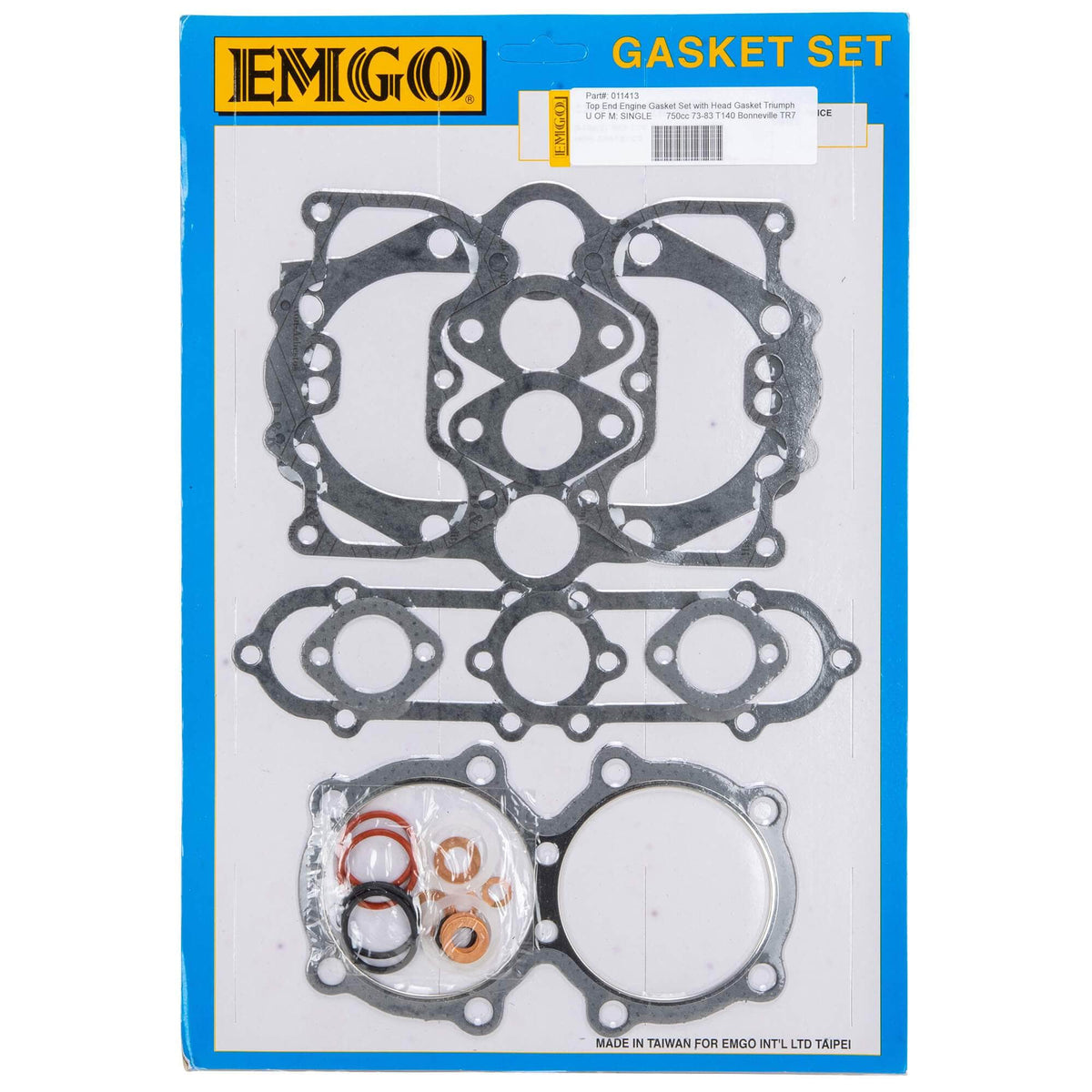 EMGO Top End Engine Gasket Set with Head Gasket Triumph 750cc 1973-1983 ...