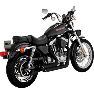 Shortshots Staggered Exhaust System - Black - 1999-2003 Harley-Davidson Sportster XL
