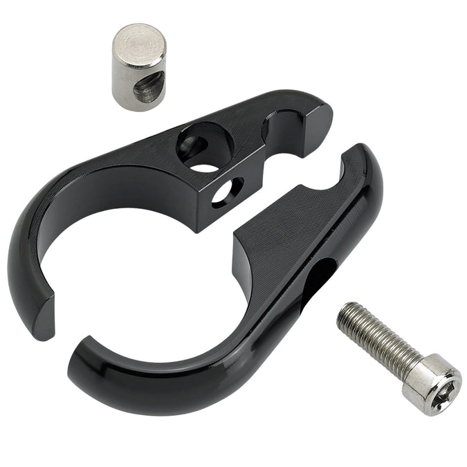 Throttle Cable Handlebar Clamp - Black - for 1 inch Handlebars / Frame Tubing