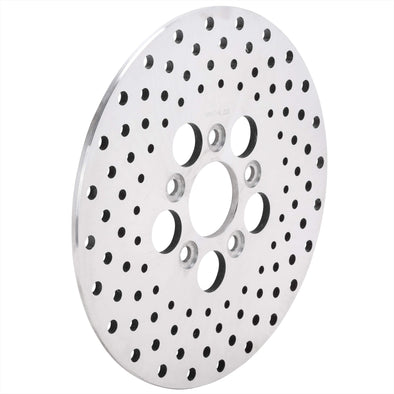 Drilled Stainless Steel Brake Rotor - 10 inches - Replaces Harley-Davidson OEM# 41807-73, 41813-79