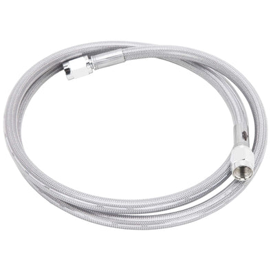 Universal Braided Stainless Brake Line - 16" - Clear Coated