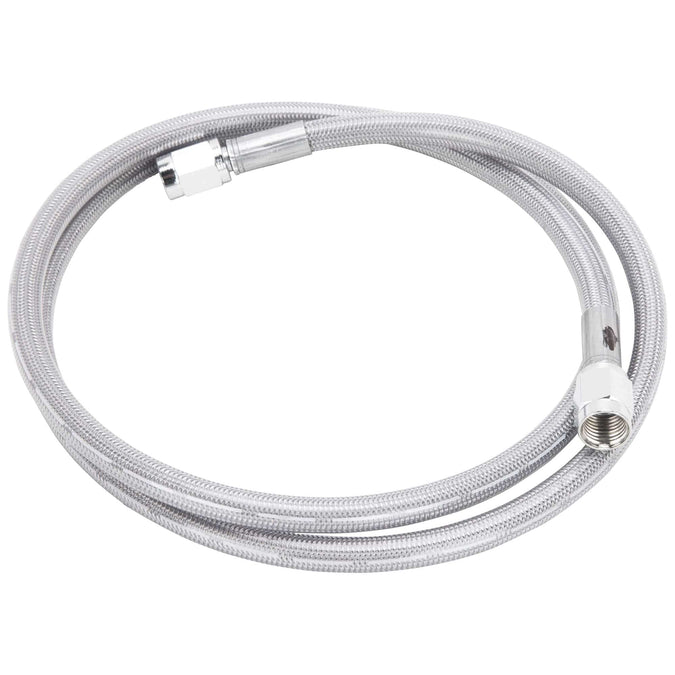 Universal Braided Stainless Brake Line - 16" - Clear Coated