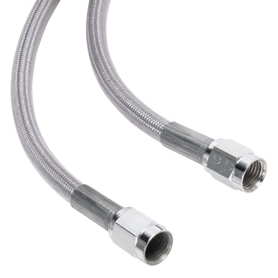 Universal Braided Stainless Brake Line - 16" - Clear Coated