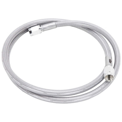 Universal Braided Stainless Brake Line - 18" - Clear Coated