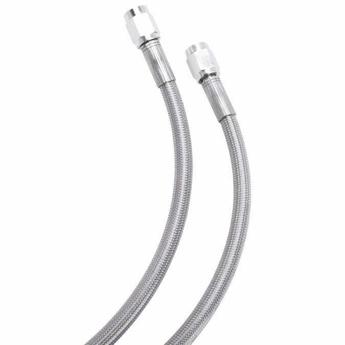 Universal Braided Stainless Brake Line - 23" - Clear Coated